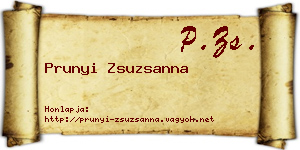 Prunyi Zsuzsanna névjegykártya